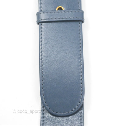 Christian Dior 30 Montaigne Box Bag Blue Calfskin