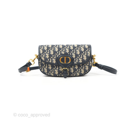 Christian Dior Bobby East-West Bag Blue Oblique Jacquard Canvas