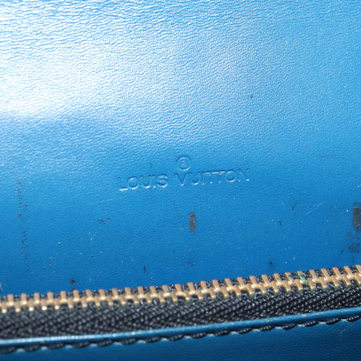 LOUIS VUITTON Epi Bicolor Free Run Shoulder Bag Black Blue M52415 LV Auth 87867