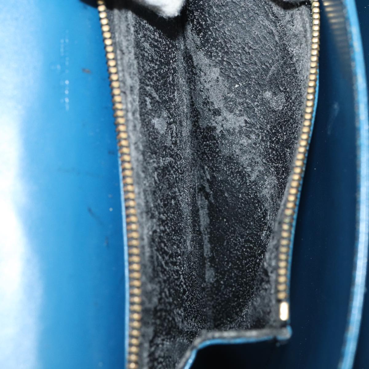 LOUIS VUITTON Epi Bicolor Free Run Shoulder Bag Black Blue M52415 LV Auth 87867