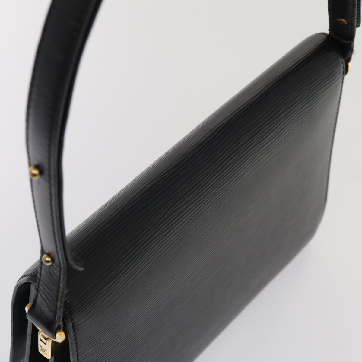 LOUIS VUITTON Epi Bicolor Free Run Shoulder Bag Black Blue M52415 LV Auth 87867