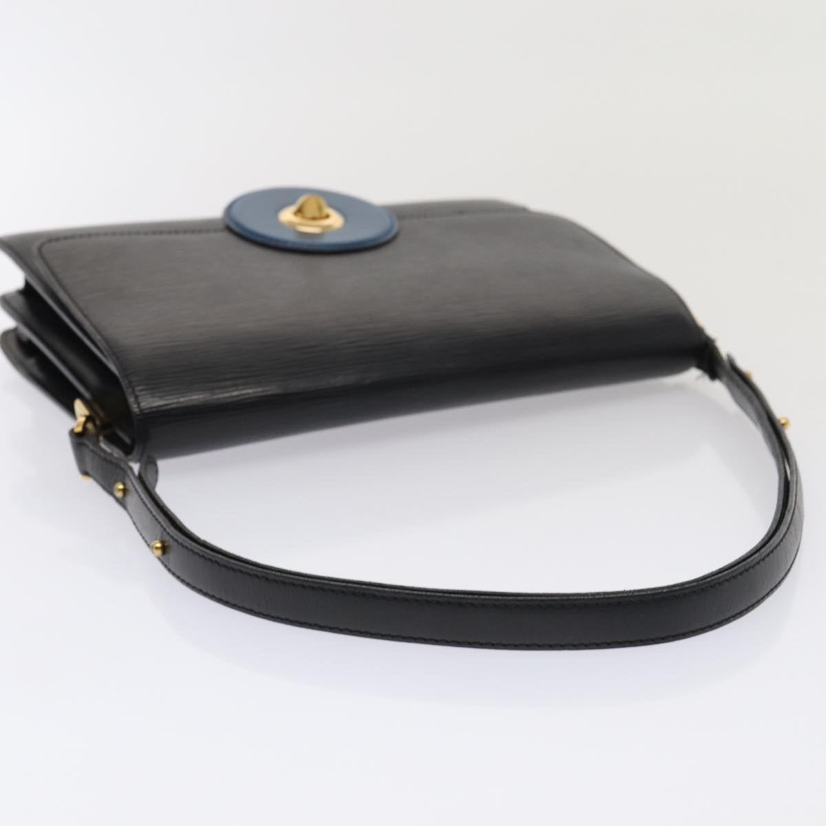 LOUIS VUITTON Epi Bicolor Free Run Shoulder Bag Black Blue M52415 LV Auth 87867