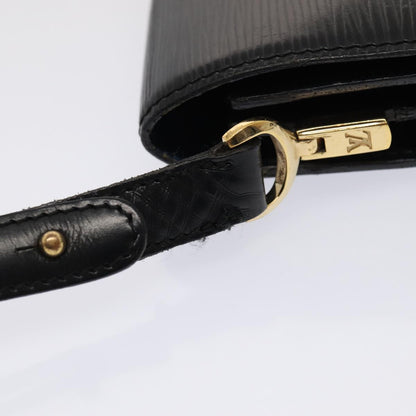 LOUIS VUITTON Epi Bicolor Free Run Shoulder Bag Black Blue M52415 LV Auth 87867