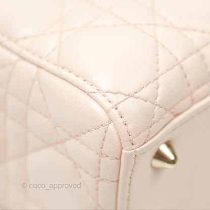 Christian Dior My ABCDior Lady Dior Baby Pink Cannage Lambskin Gold Hardware