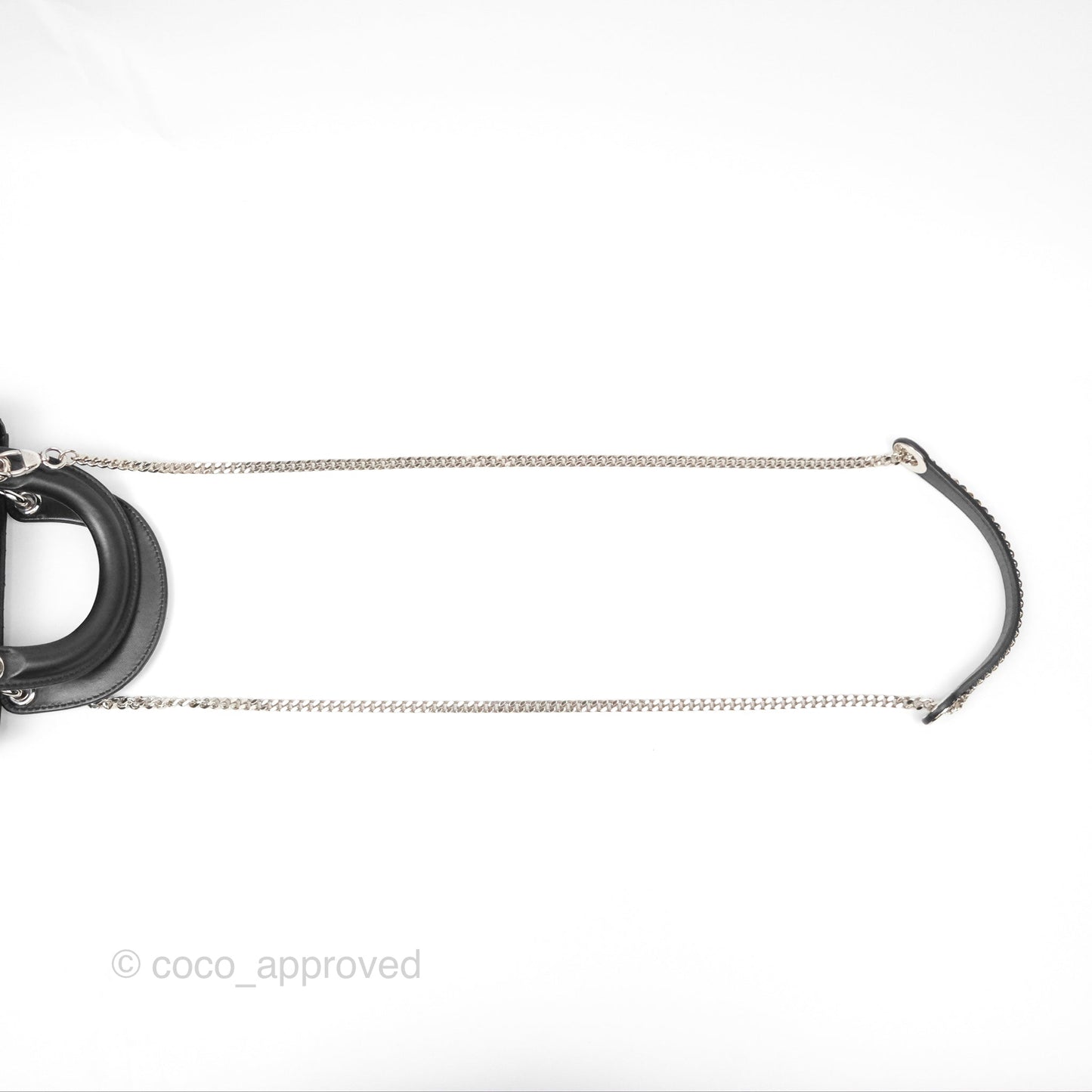 Christian Dior Cannage Mini Lady Dior Black Silver Hardware