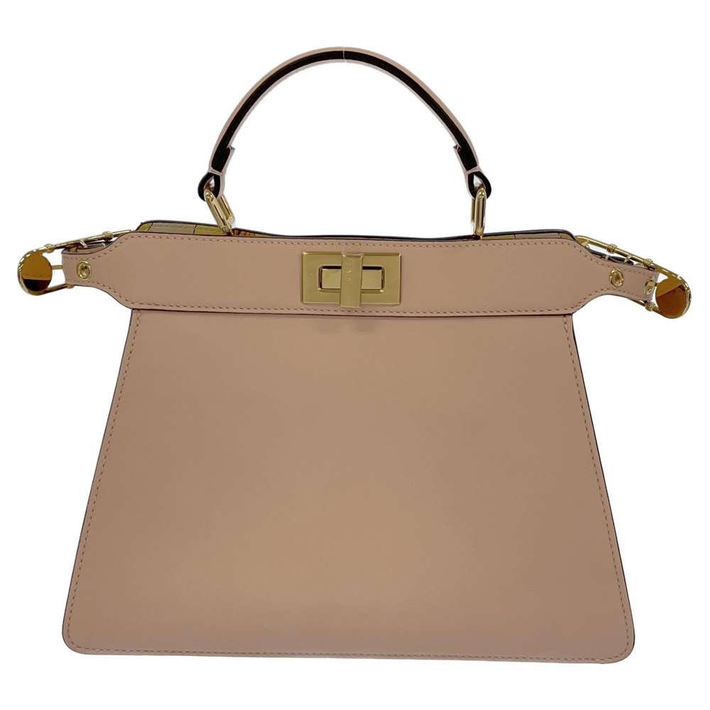 FENDI Fendace Peekaboo I see you Pink 8BN327 Leather Size Medium