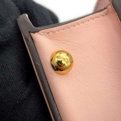 FENDI Fendace Peekaboo I see you Pink 8BN327 Leather Size Medium