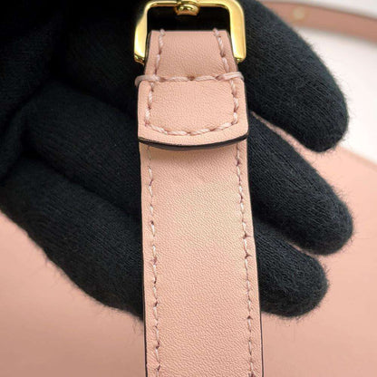 FENDI Fendace Peekaboo I see you Pink 8BN327 Leather Size Medium