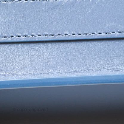 Christian Dior Medium Bobby Bag Blue Calfskin Gold Hardware