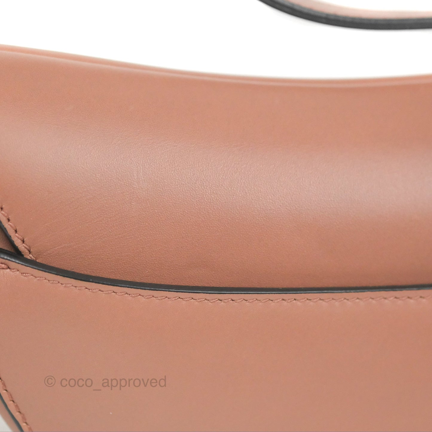 Christian Dior Mini Saddle Bag Rose Taupe Grained Calfskin Gold Hardware