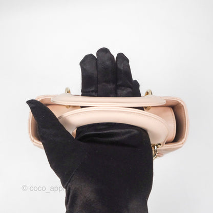 Christian Dior Lambskin My ABCDior Lady Dior Pink Gold Hardware