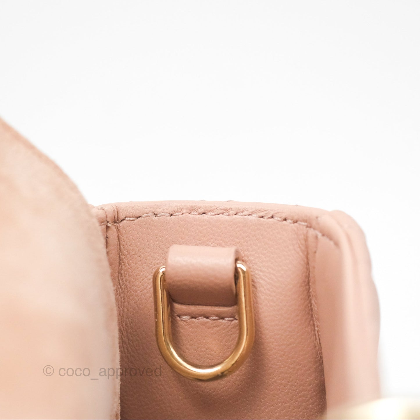 Christian Dior Medium Lady D-Joy Nude Pink Lambskin Heart Quilted