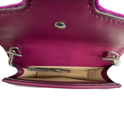 GUCCI - Dionsysus Super Mini - Purple Velvet w/ Removable Chain Crossbody Strap