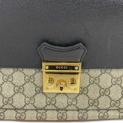 GUCCI - Padlock Mini Monogram Brown Top Handle - Crossbody / Shoulder Bag