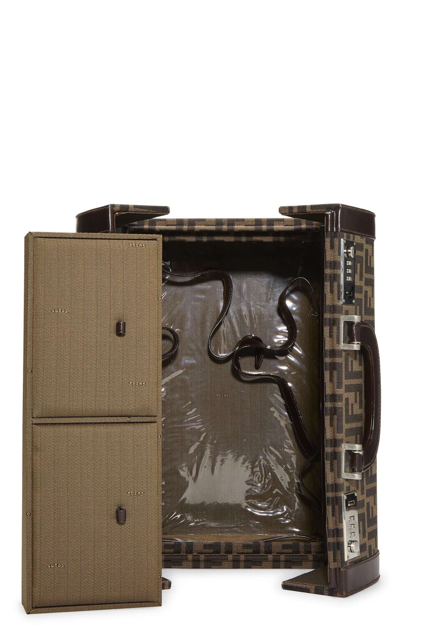 Fendi,  Brown Zucca Canvas Box Vanity, Brown