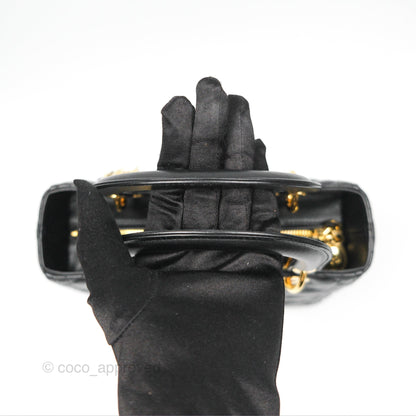 Christian Dior Medium Lady Dior Black Lambskin Gold Hardware