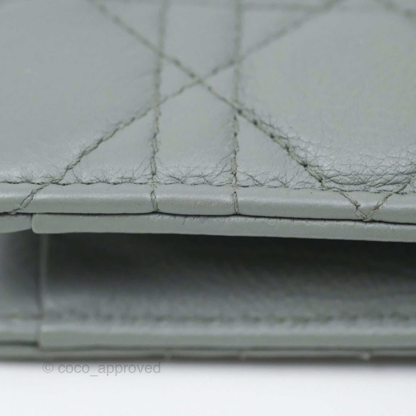 Christian Dior Dior Caro Every Dior Pouch Stone Gray Cannage Calfskin