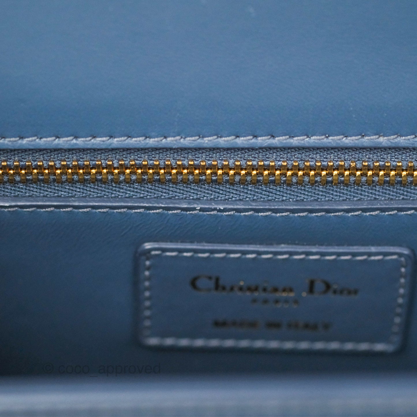 Dior 30 Montaigne Bag Blue Box Calfskin