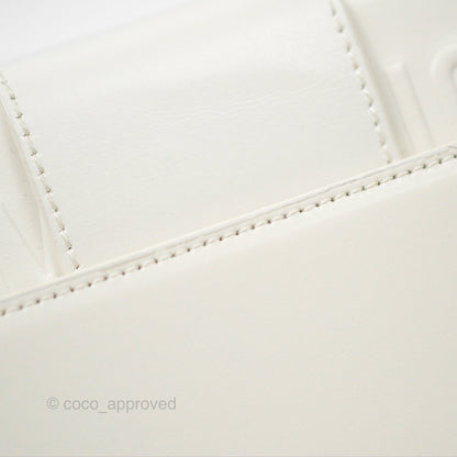 Christian Dior 30 Montaigne Box Bag White Calfskin