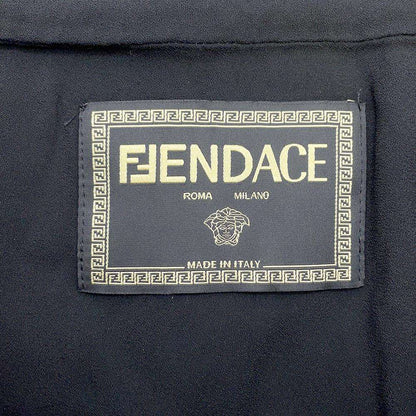 FENDI Fendace dress Size 36 Black Rayon96% Polyurethane4%