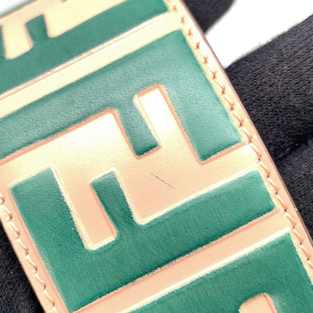 FENDI Strap You Mini Green/Pink 8AV105 Leather