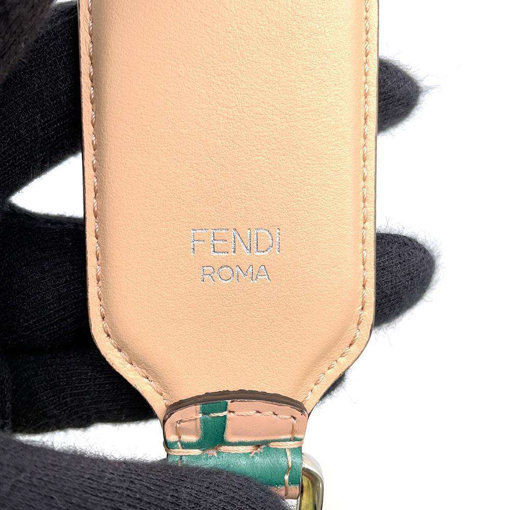 FENDI Strap You Mini Green/Pink 8AV105 Leather
