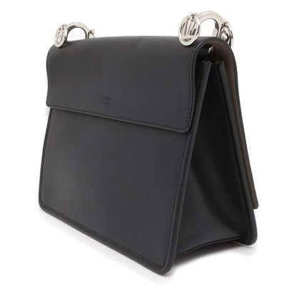 FENDI Canayef 2way Shoulder Bag Black 8BT284 Leather