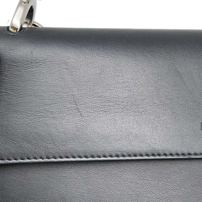 FENDI Canayef 2way Shoulder Bag Black 8BT284 Leather