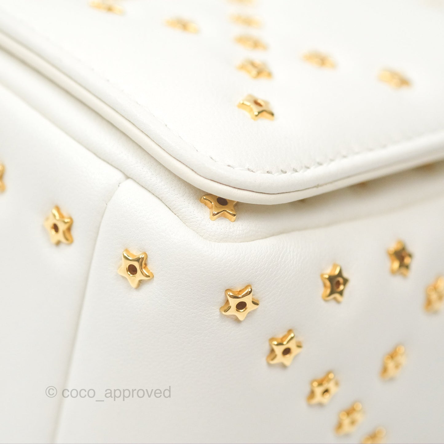 Dior Small Caro Bag Latte Lucky Star White Cannage Lambskin
