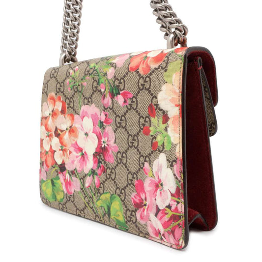 GUCCI Dionysus GG Supreme ChainShoulder Bag Beige/Red 421970 PVC suede