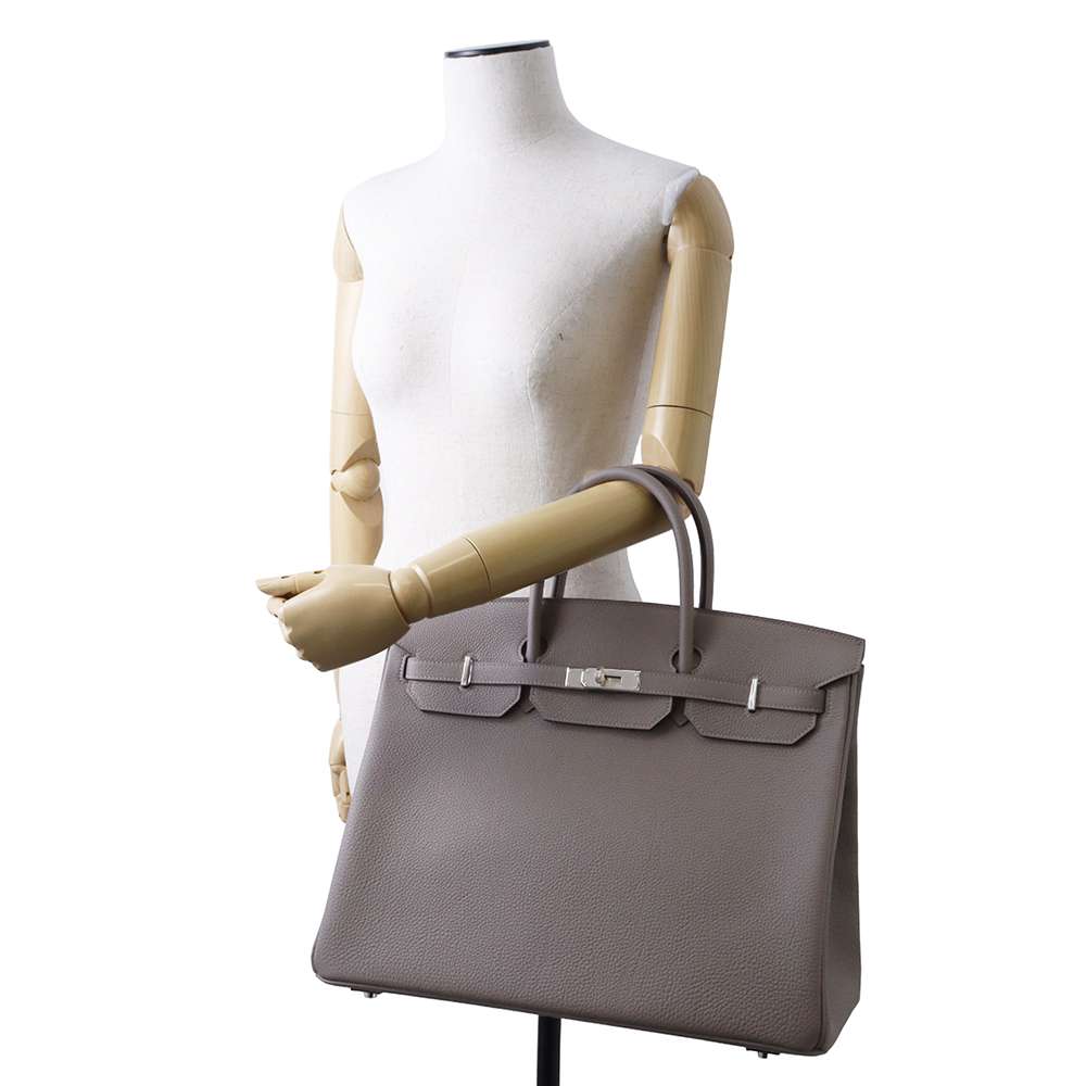 HERMES Birkin Gris Meyer Togo Leather Size 40