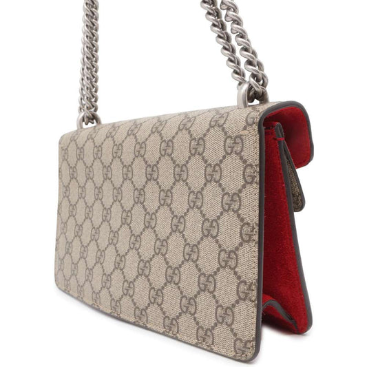 GUCCI Dionysus ChainShoulder Bag Brown/Red 499623 PVC suede Size Small