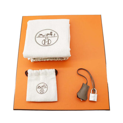 HERMES Birkin tricolor Etoupe/Grease Pail/Ebene Epsom Size 25