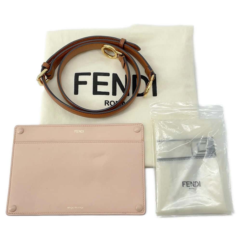 FENDI I see you Peekaboo Brown 8BN321 Leather Size Medium
