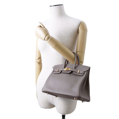 HERMES Birkin Gris Meyer Swift Leather Size 25