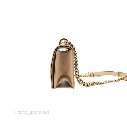 Christian Dior Small Diorama Calfskin Flap Bag Nude Pink Gold Hardware