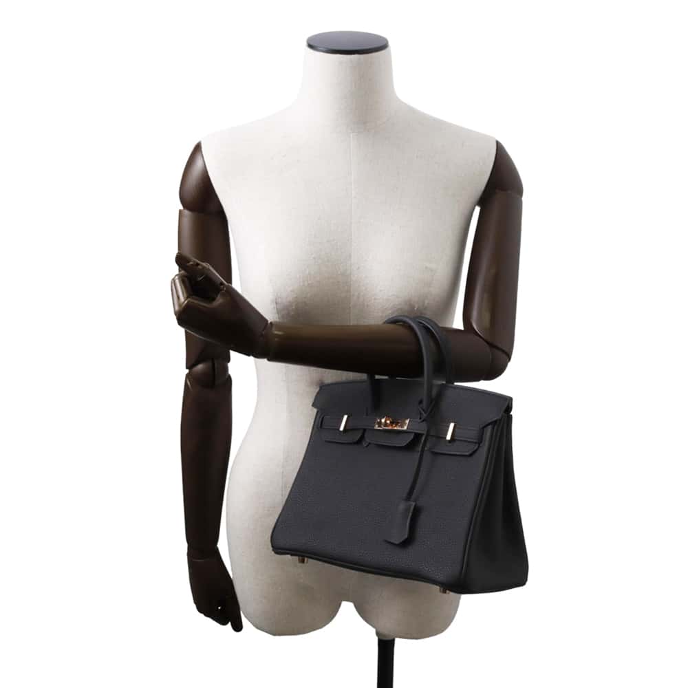 HERMES Birkin Black Togo Leather Size 25