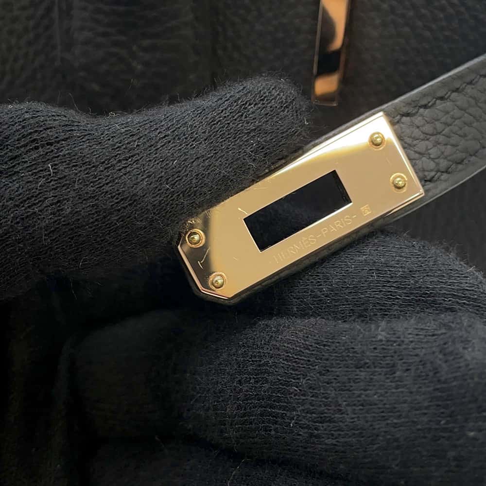 HERMES Birkin Black Togo Leather Size 25