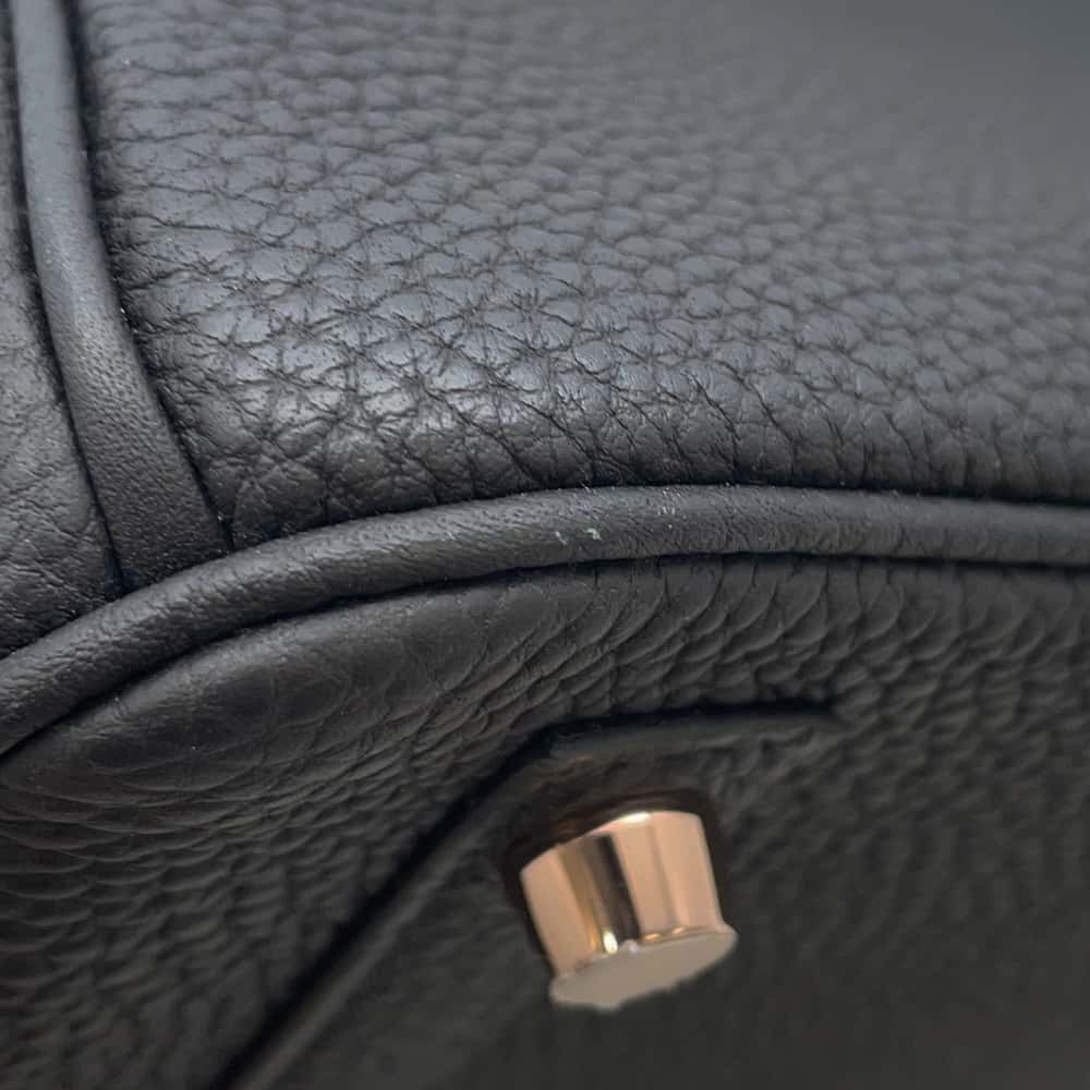 HERMES Birkin Black Togo Leather Size 25