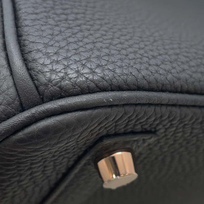HERMES Birkin Black Togo Leather Size 25