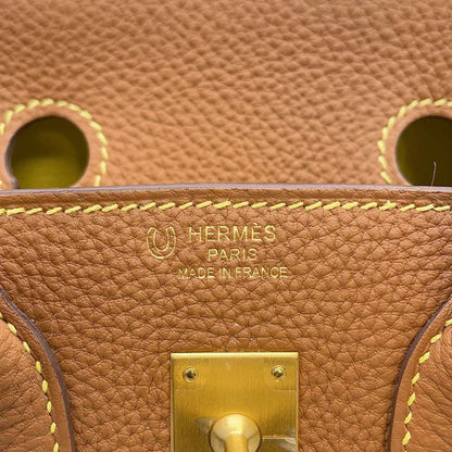 HERMES Birkin SPO Gold/Lime Togo Leather Size 25