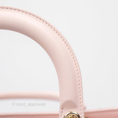 Christian Dior Medium Lady Dior Pink Lambskin Gold Hardware