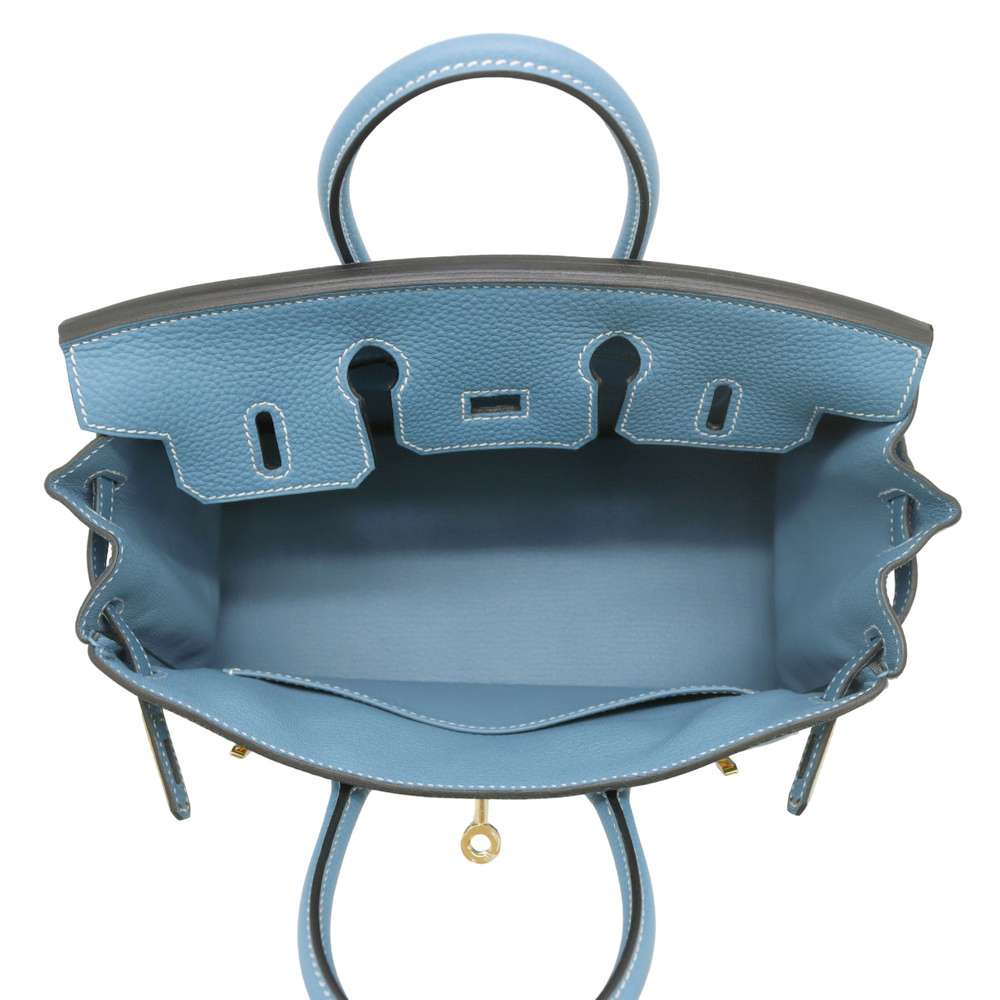 HERMES Birkin New Blue Jean Togo Leather Size 25