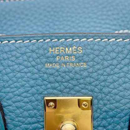 HERMES Birkin New Blue Jean Togo Leather Size 25