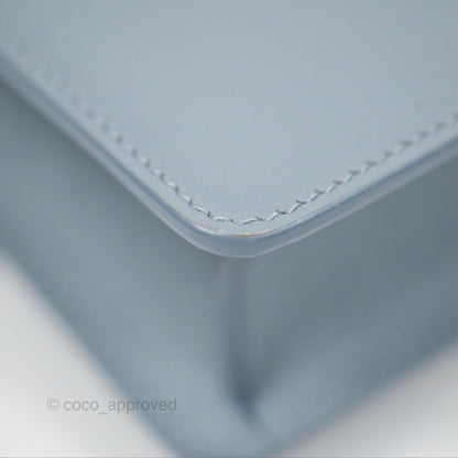 Christian Dior Micro 30 Montaigne Flap Bag Blue Grey Smooth Calfskin