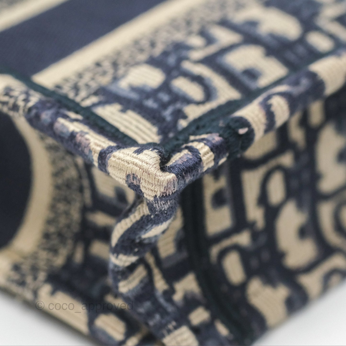 Dior Mini Book Tote Blue Oblique Canvas