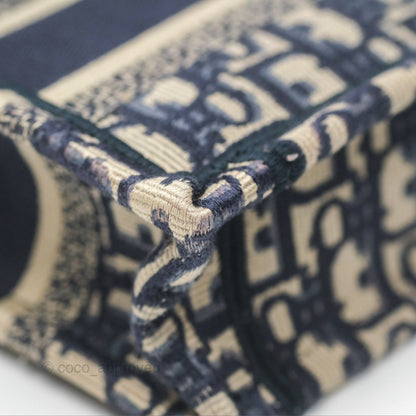 Dior Mini Book Tote Blue Oblique Canvas