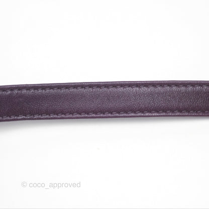 Christian Dior Medium Lady Dior Dark Purple Lambskin Silver Hardware