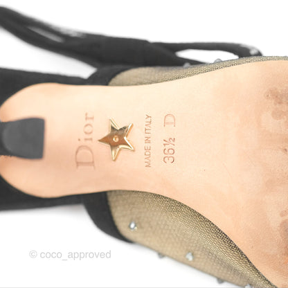 Christian Dior J’adior Polka Dot Slingback Pumps Size 36.5