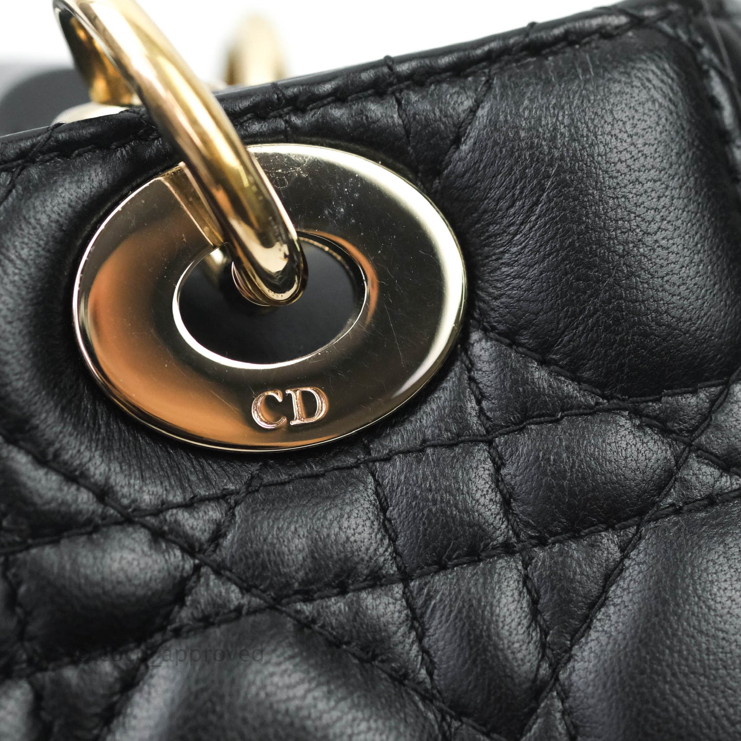 Christian Dior Lambskin My ABCDior Lady Dior Black Gold Hardware